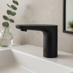 Aquadesign senzorová baterie elektronická umyvadlová baterie na baterie nebo síťové napájení černá 1208958190